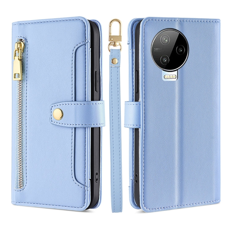 For Infinix Note 12 Pro 4G Sheep Texture Cross-body Zipper Wallet Leather Phone Case