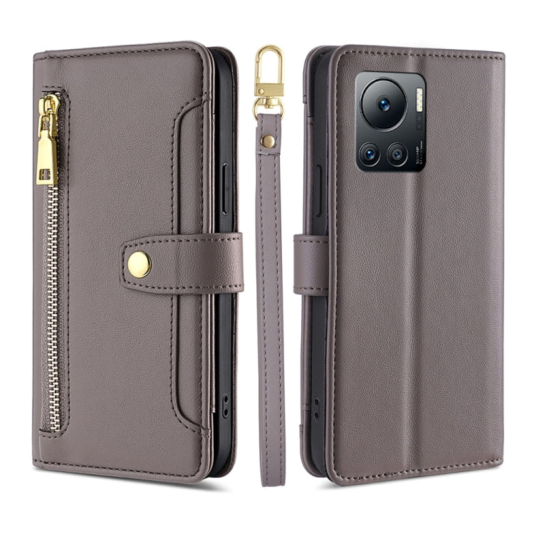 For Infinix Note 12 VIP Sheep Texture Cross-body Zipper Wallet Leather Phone Case