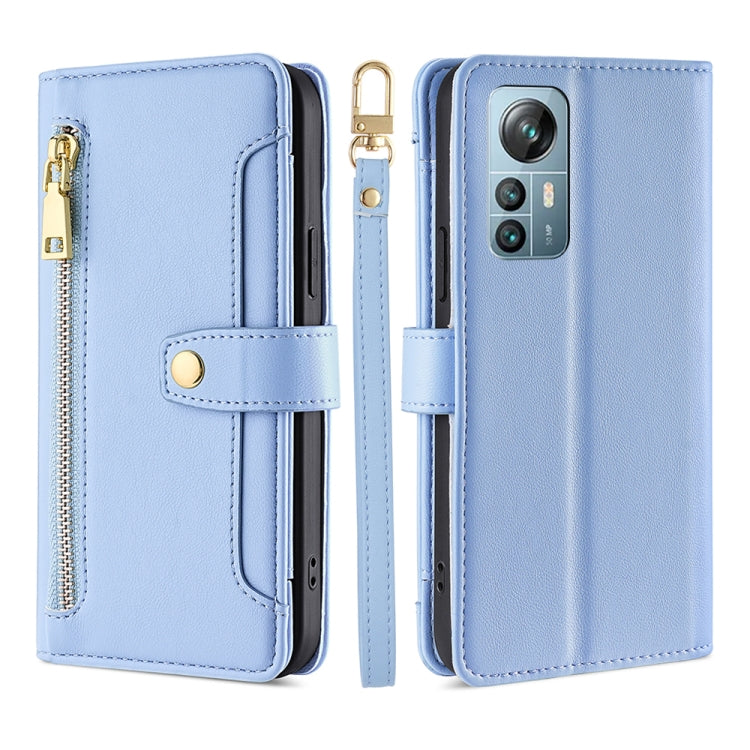 For Blackview A85 Sheep Texture Cross-body Zipper Wallet Leather Phone Case