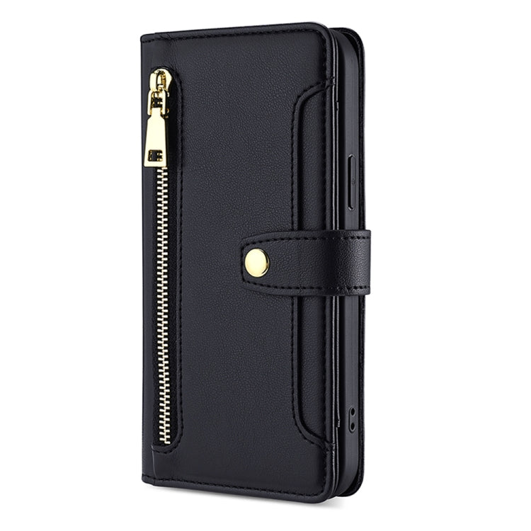 For Xiaomi Redmi Note 12 4G Global Sheep Texture Cross-body Zipper Wallet Leather Phone Case