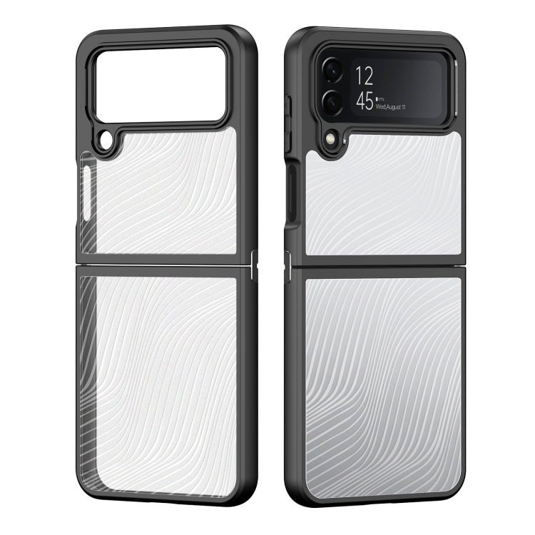 For Samsung Galaxy Z Flip4 5G DUX DUCIS Aimo Series TPU + PC Frosted Feel Phone Case(Black)