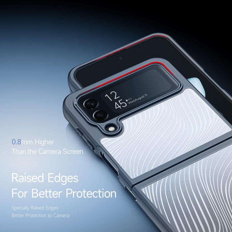 For Samsung Galaxy Z Flip4 5G DUX DUCIS Aimo Series TPU + PC Frosted Feel Phone Case(Black)