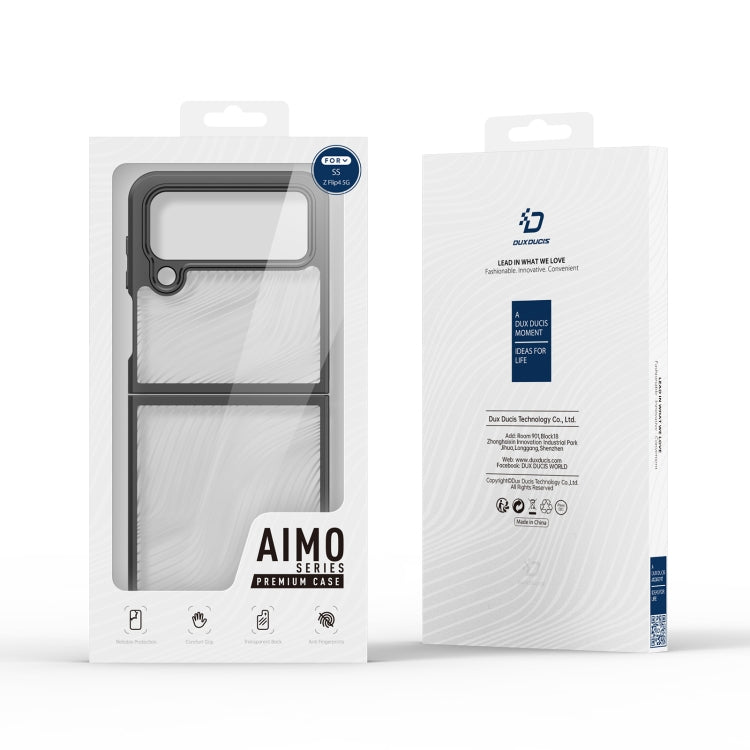 For Samsung Galaxy Z Flip4 5G DUX DUCIS Aimo Series TPU + PC Frosted Feel Phone Case(Black)