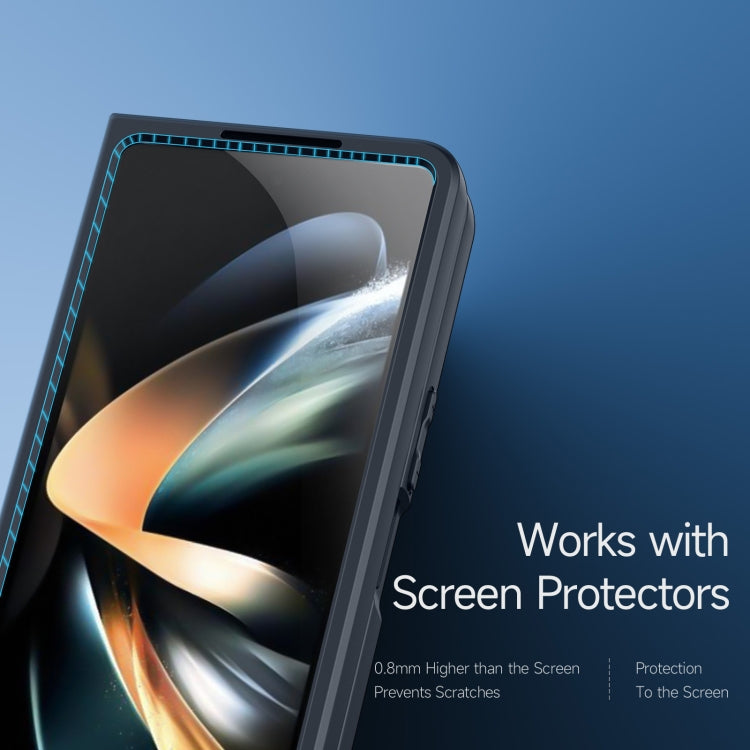 For Samsung Galaxy Z Fold4 5G DUX DUCIS Aimo Series TPU + PC Frosted Feel Phone Case(Black)