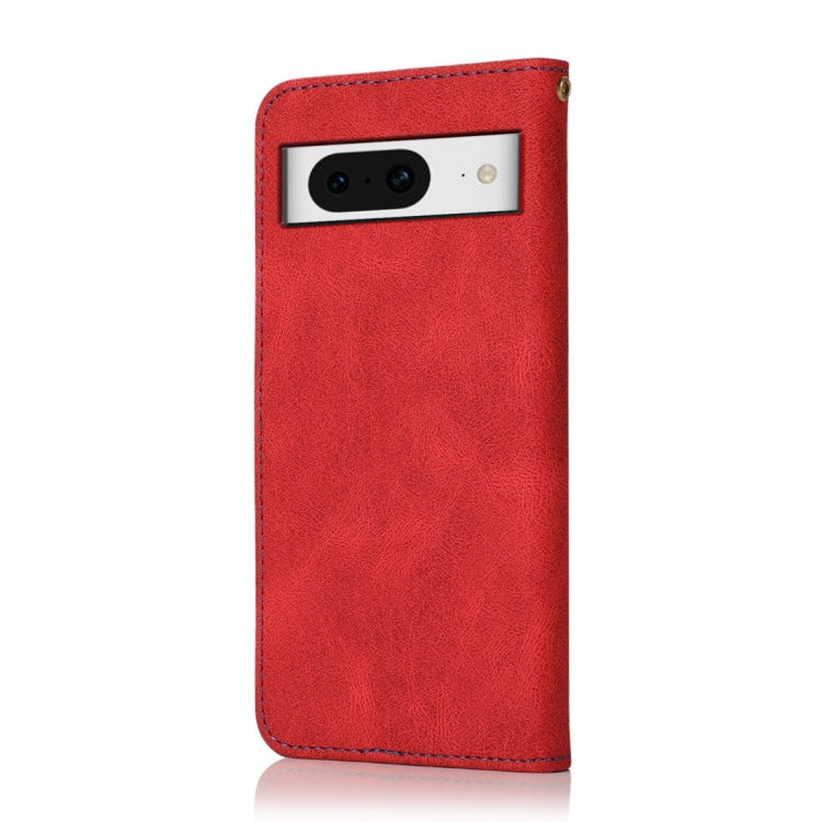 For Google Pixel 8 Dual-color Stitching Leather Phone Case
