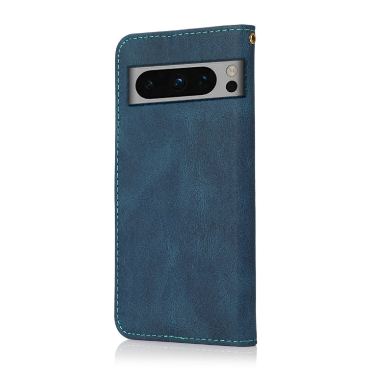 For Google Pixel 8 Pro Dual-color Stitching Leather Phone Case
