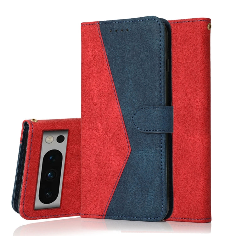 For Google Pixel 8 Pro Dual-color Stitching Leather Phone Case