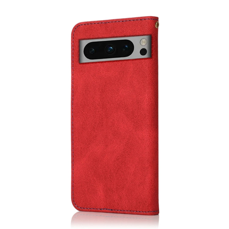 For Google Pixel 8 Pro Dual-color Stitching Leather Phone Case