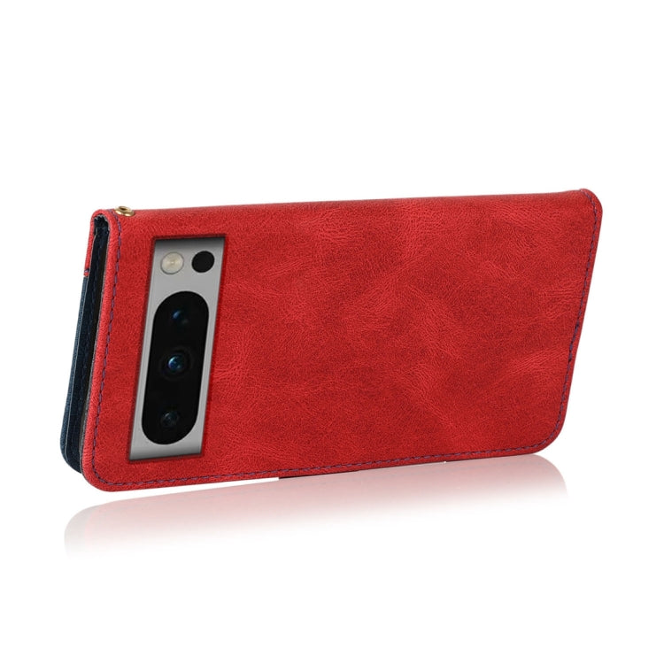 For Google Pixel 8 Pro Dual-color Stitching Leather Phone Case