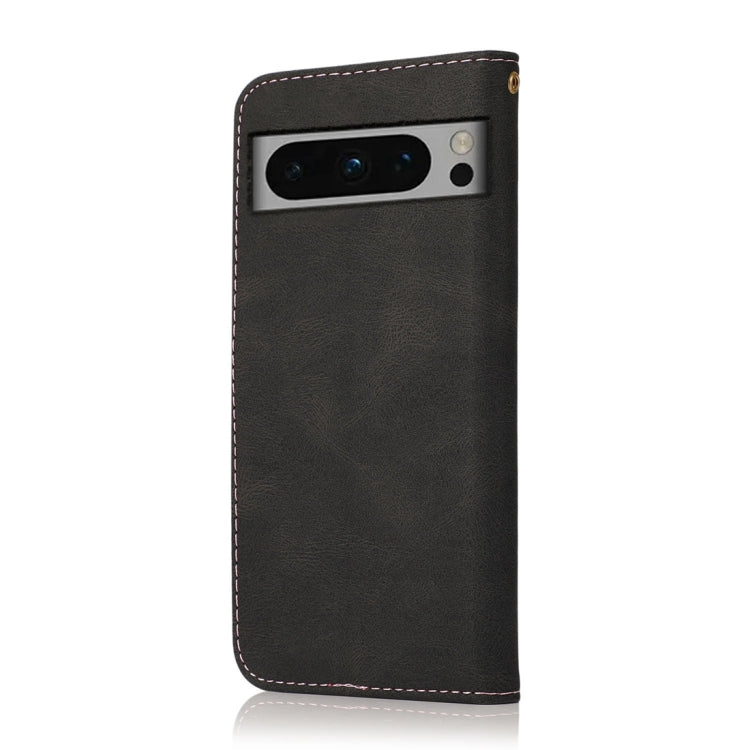 For Google Pixel 8 Pro Dual-color Stitching Leather Phone Case