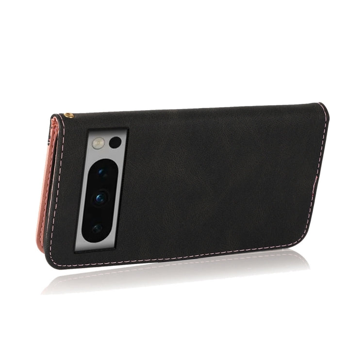 For Google Pixel 8 Pro Dual-color Stitching Leather Phone Case