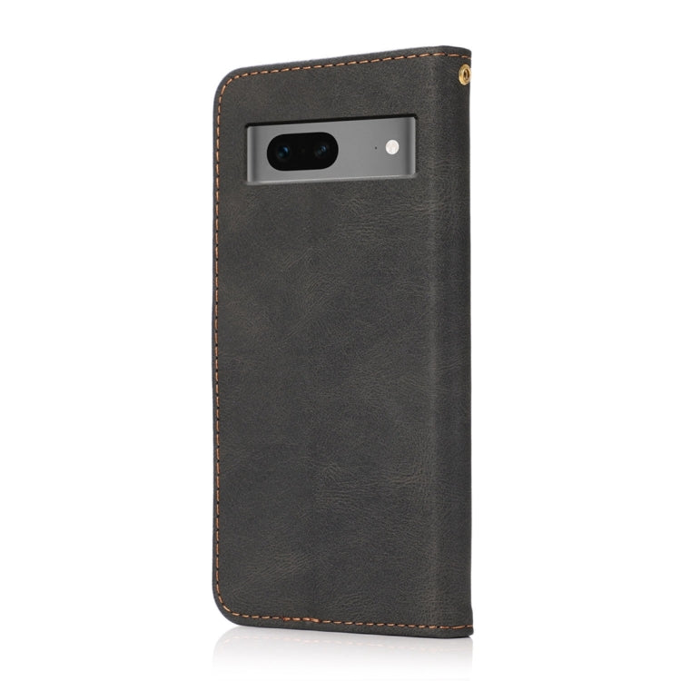 For Google Pixel 7 5G Dual-color Stitching Leather Phone Case