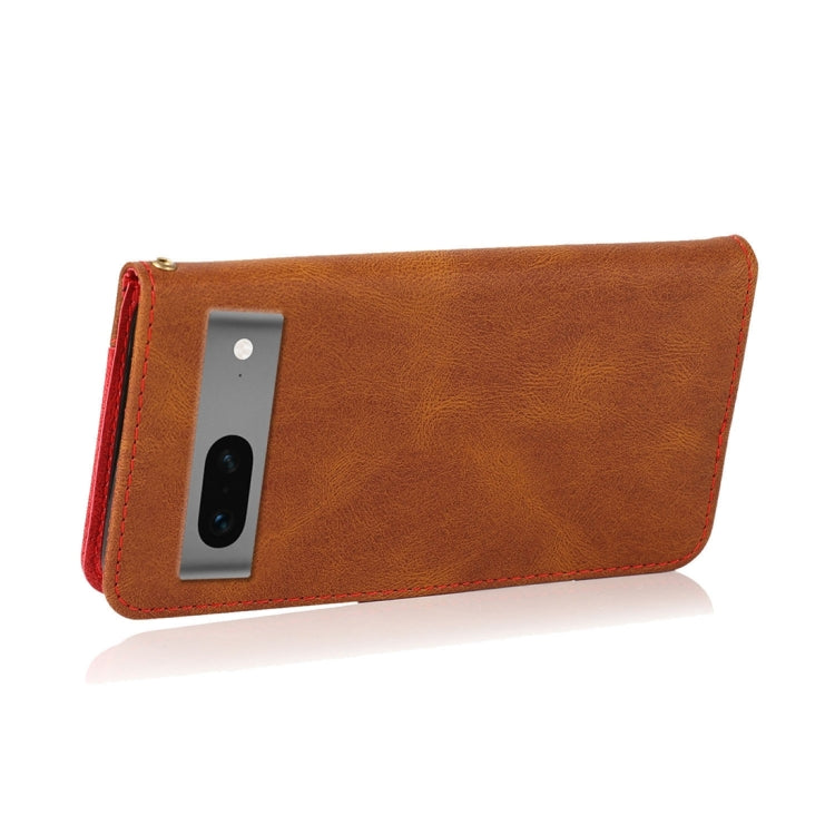 For Google Pixel 7 5G Dual-color Stitching Leather Phone Case