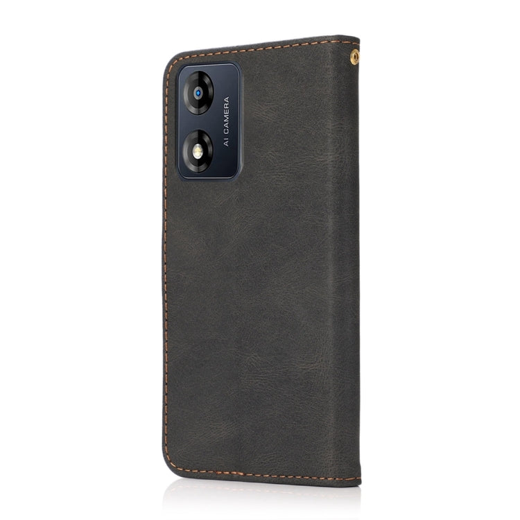 For Motorola Moto E13 Dual-color Stitching Leather Phone Case