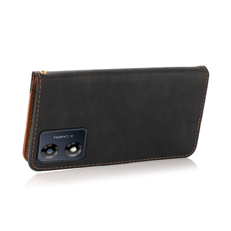 For Motorola Moto E13 Dual-color Stitching Leather Phone Case
