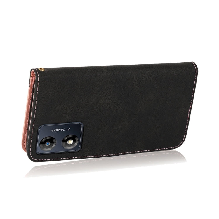 For Motorola Moto E13 Dual-color Stitching Leather Phone Case