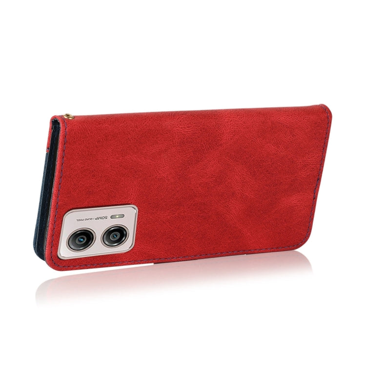 For Motorola Moto G13 Dual-color Stitching Leather Phone Case