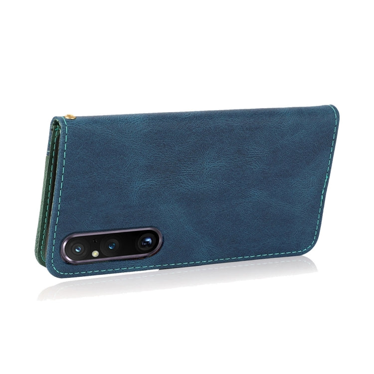 For Sony Xperia 1 V Dual-color Stitching Leather Phone Case