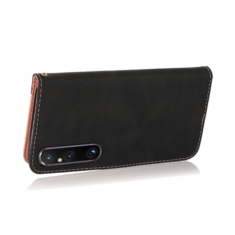 For Sony Xperia 1 V Dual-color Stitching Leather Phone Case