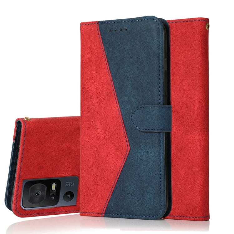 For TCL 40 SE Dual-color Stitching Leather Phone Case