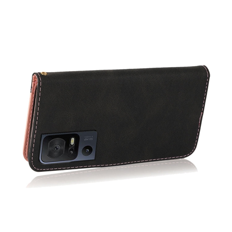 For TCL 40 SE Dual-color Stitching Leather Phone Case