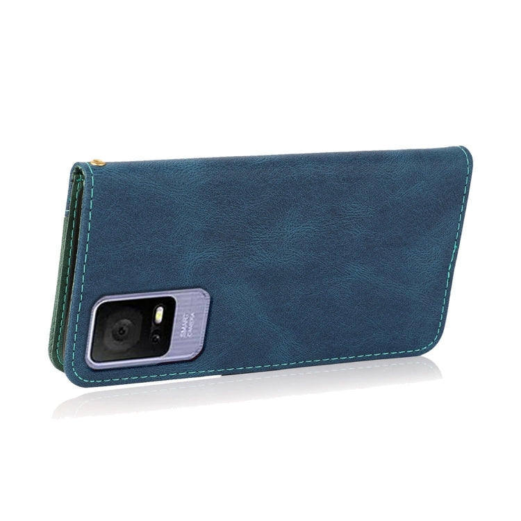 For TCL 405 / 406 / 408 Dual-color Stitching Leather Phone Case