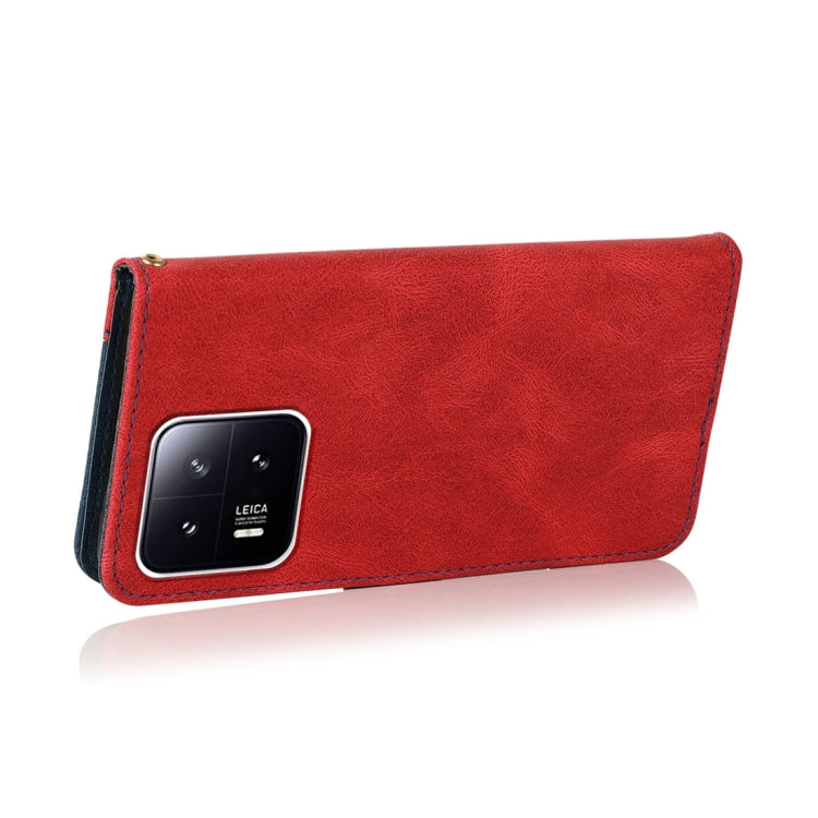 For Xiaomi 13 Dual-color Stitching Leather Phone Case