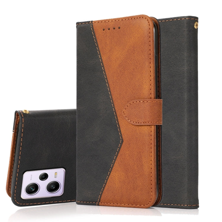 For Xiaomi Redmi Note 12 Pro 5G China Dual-color Stitching Leather Phone Case