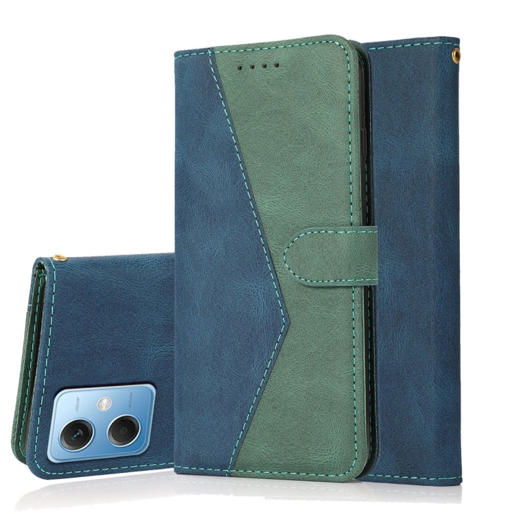 For Xiaomi Redmi Note 12 5G China Dual-color Stitching Leather Phone Case