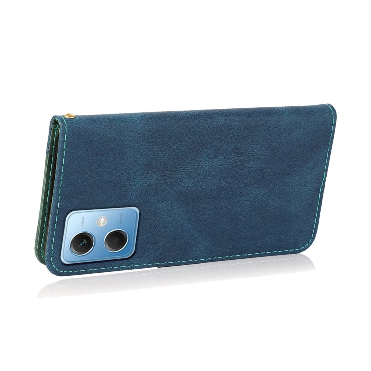 For Xiaomi Redmi Note 12 5G China Dual-color Stitching Leather Phone Case