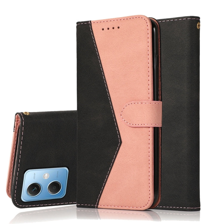 For Xiaomi Redmi Note 12 5G China Dual-color Stitching Leather Phone Case