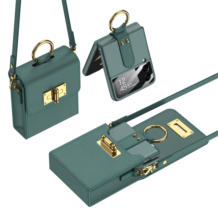 GKK Mini Backpack Plain Phone Bag + Phone Case with Ring For Samsung Galaxy Z Flip