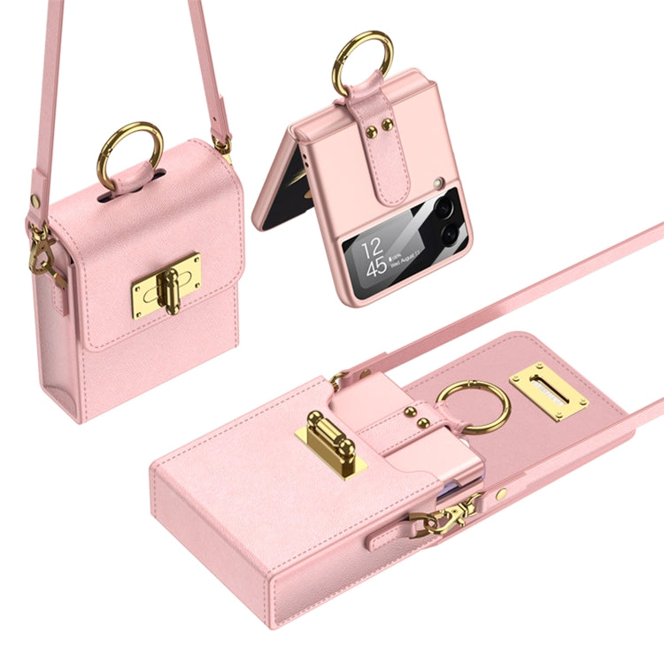 GKK Mini Backpack Plain Phone Bag + Phone Case with Ring For Samsung Galaxy Z Flip
