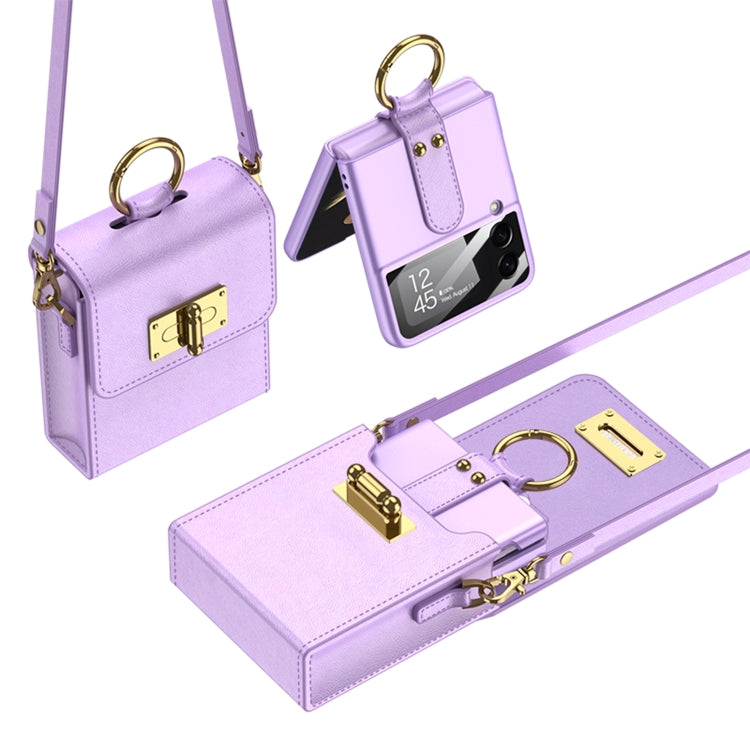 GKK Mini Backpack Plain Phone Bag + Phone Case with Ring For Samsung Galaxy Z Flip