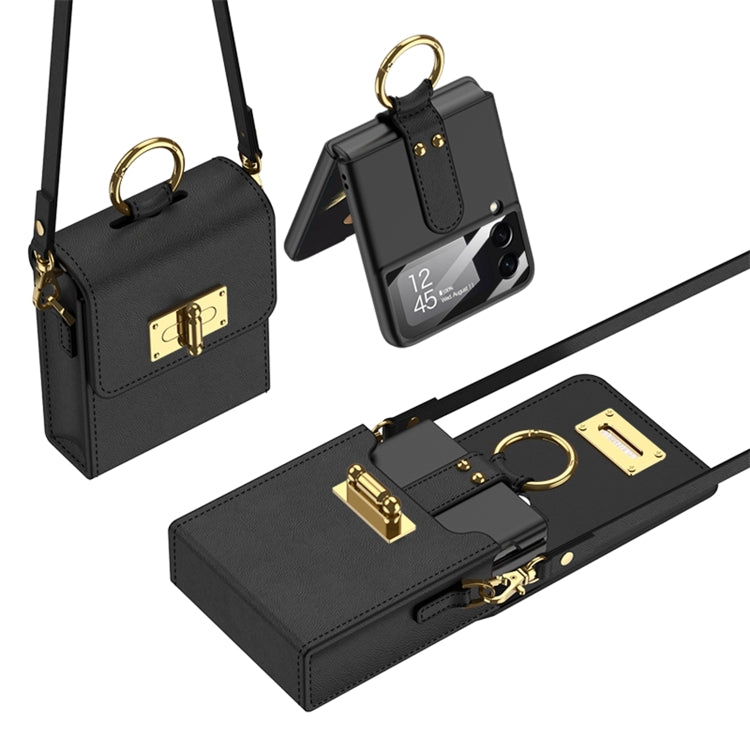 GKK Mini Backpack Plain Phone Bag + Phone Case with Ring For Samsung Galaxy Z Flip