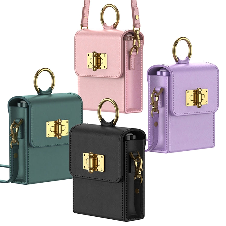 GKK Mini Backpack Plain Phone Bag + Phone Case with Ring For Samsung Galaxy Z Flip