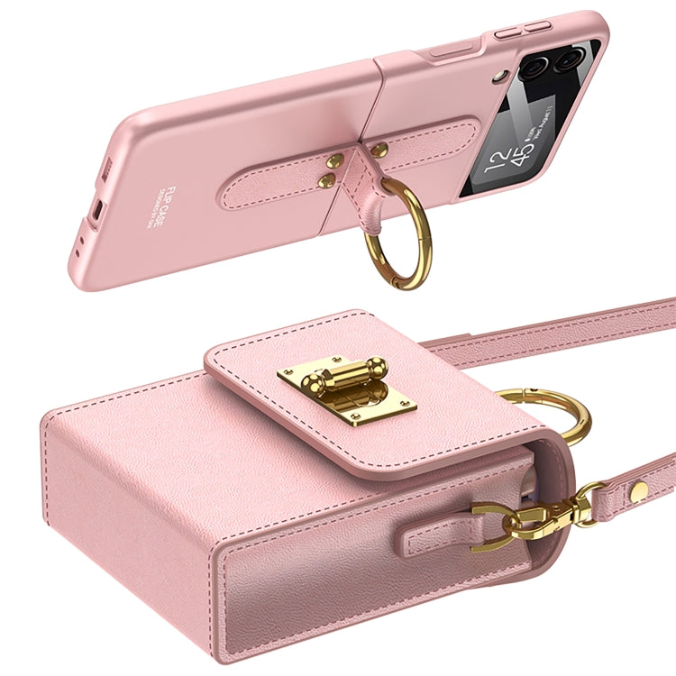 GKK Mini Backpack Plain Phone Bag + Phone Case with Ring For Samsung Galaxy Z Flip