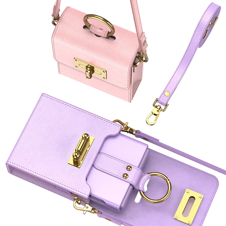 GKK Mini Backpack Plain Phone Bag + Phone Case with Ring For Samsung Galaxy Z Flip