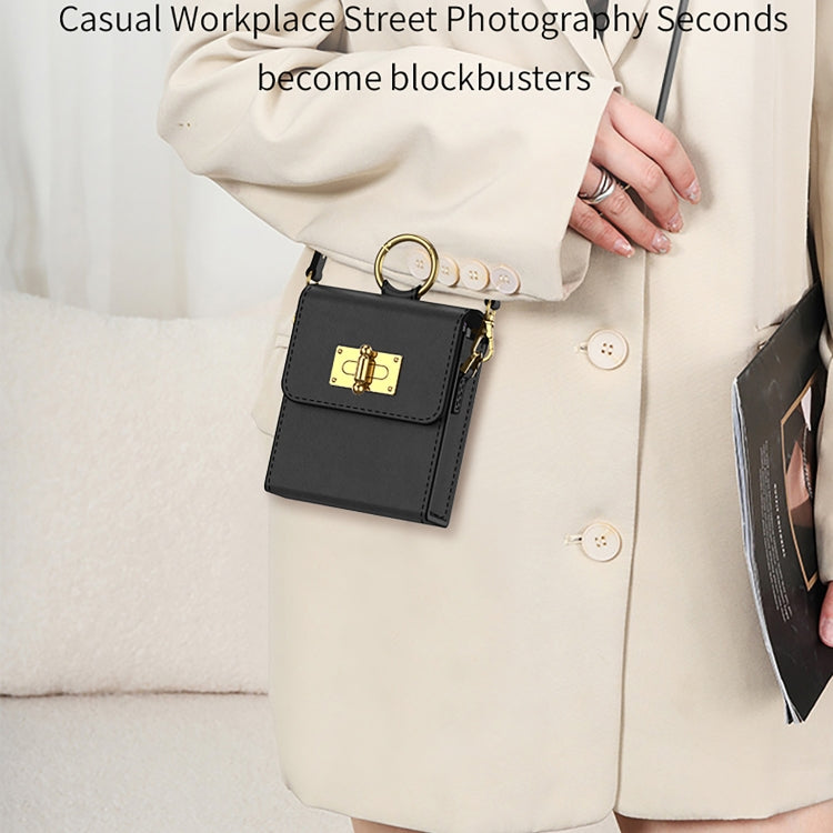 GKK Mini Backpack Plain Phone Bag + Phone Case with Ring For Samsung Galaxy Z Flip