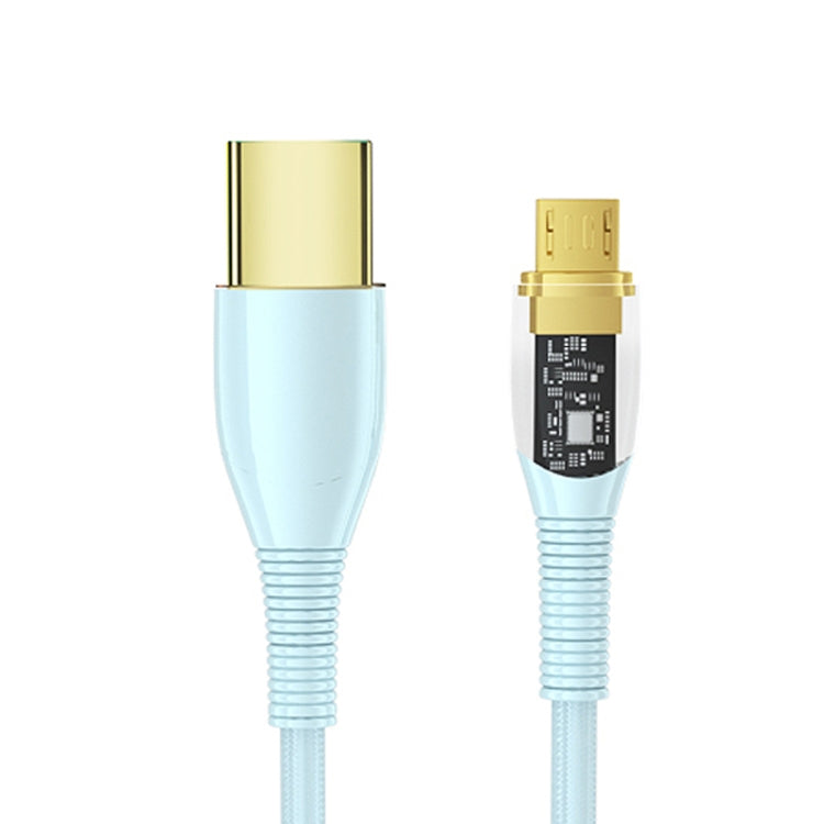 Great Wall AB11B 1m 3A USB to Micro USB Transparent Shell Braided Charging Data Cable