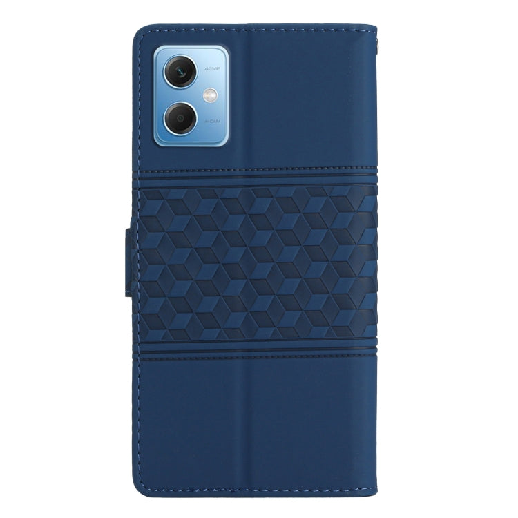 For Xiaomi Redmi Note 12 5G China Diamond Embossed Skin Feel Leather Phone Case with Lanyard