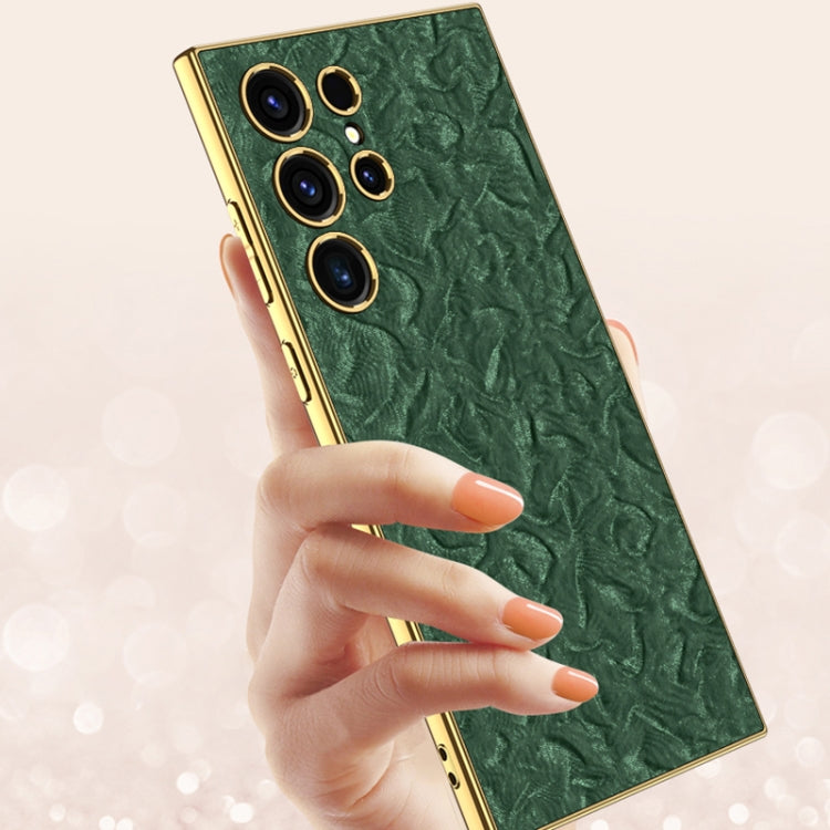 For Samsung Galaxy S23 5G GKK Electroplating Fabric Phone Case