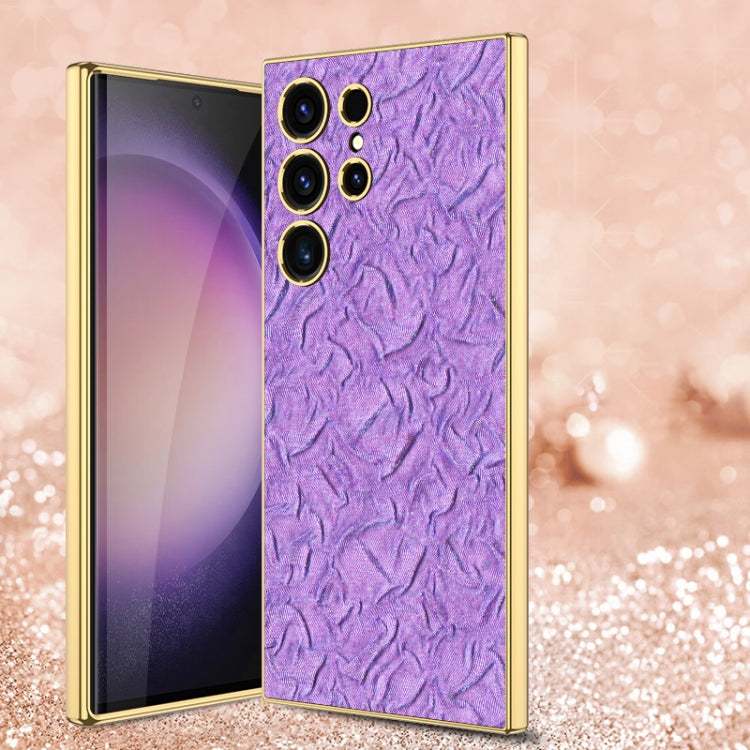 For Samsung Galaxy S23 Ultra 5G GKK Electroplating Fabric Phone Case