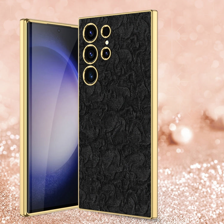 For Samsung Galaxy S23 Ultra 5G GKK Electroplating Fabric Phone Case