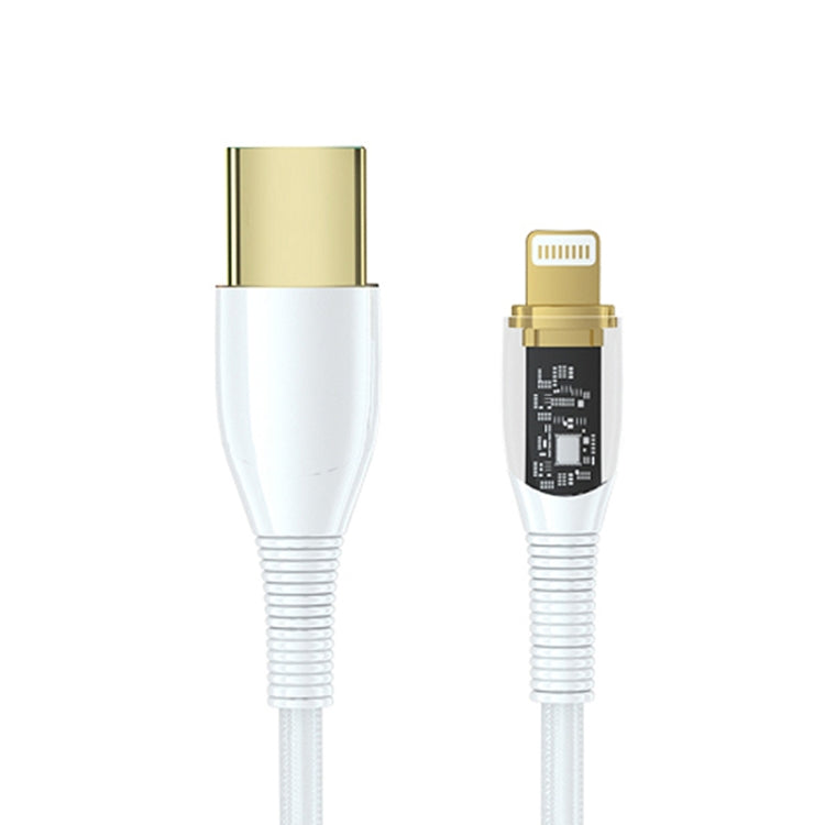 Great Wall AL01B 1m 3A USB to 8 Pin Transparent Shell Braided Charging Data Cable