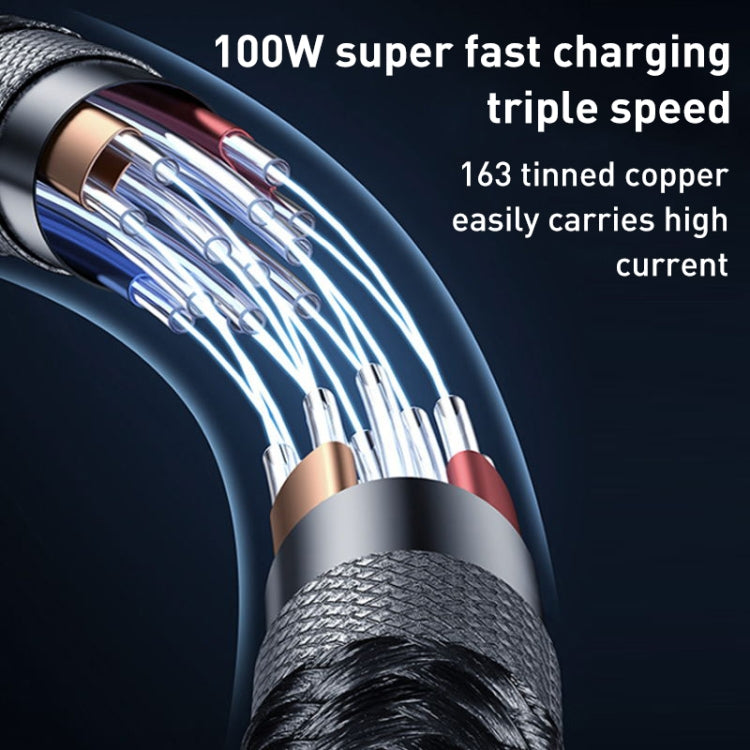 Great Wall CC31B 1m 100W USB-C / Type-C to Type-C Transparent Braided Super Fast Charging Cable