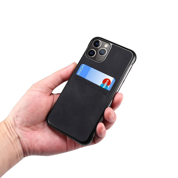 For iPhone 11 H11 TPU + PU Leather Anti-fall Protective Case with Card Slot