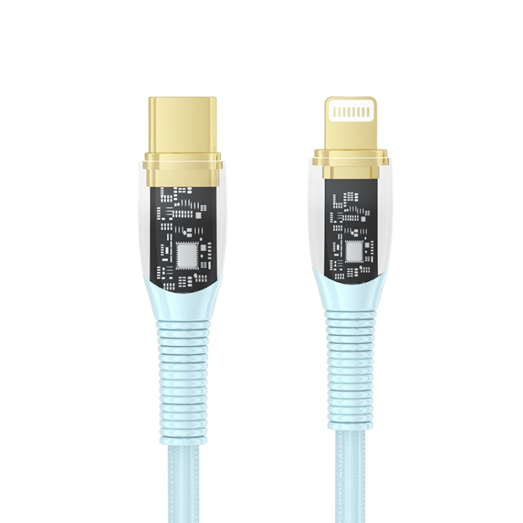 Great Wall CL51B 1m 20W USB-C / Type-C to 8 Pin Transparent Braided Fast Charging Cable