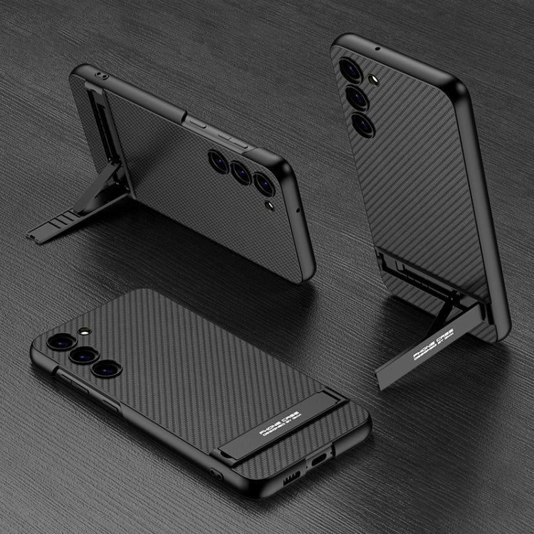 For Samsung Galaxy S23+ 5G GKK Triumph Ultra-Thin Plain Leather Phone Case with Holder