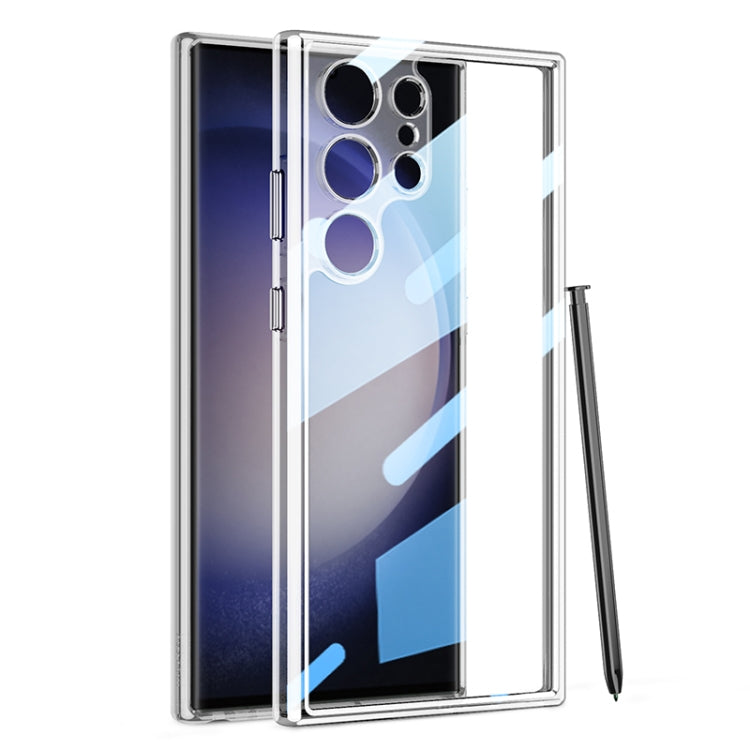 For Samsung Galaxy S23 Ultra 5G GKK Space Frame Transparent PC+TPU Phone Case